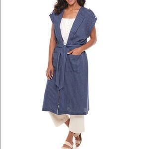 WOMANS Now + Gen by Sonoma Goods for Life XXL long linen blend jacket